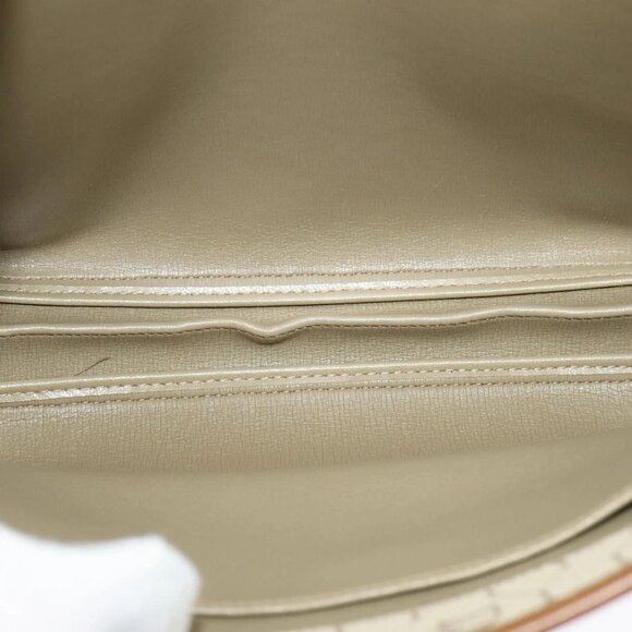 Christian Dior Honeycomb Canvas Hand Bag PVC Leather Beige Auth 110505 - Picture 11 of 16